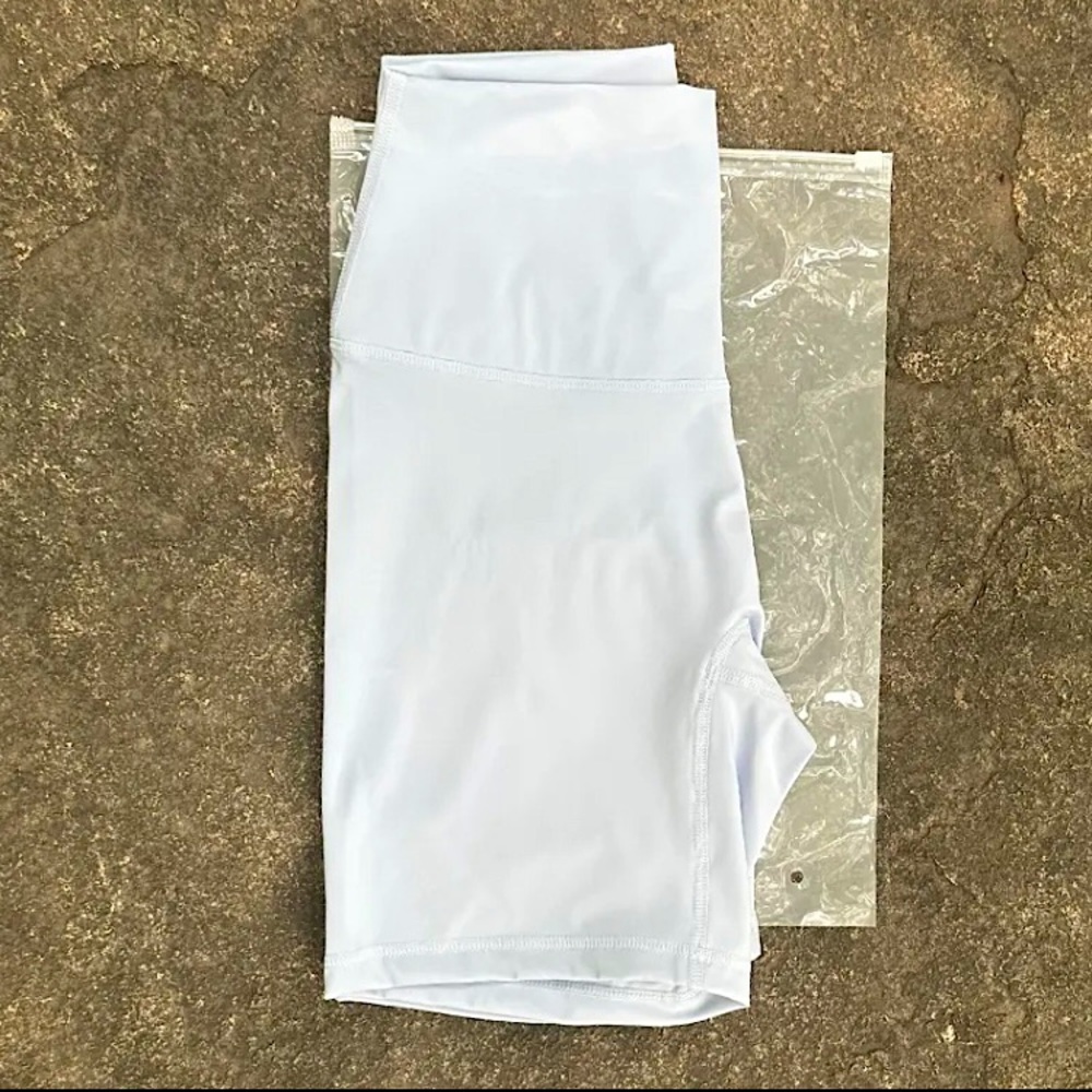 (Bundle Of 2) High Waist Yoga Shorts 
Color light blue & Hot Pink